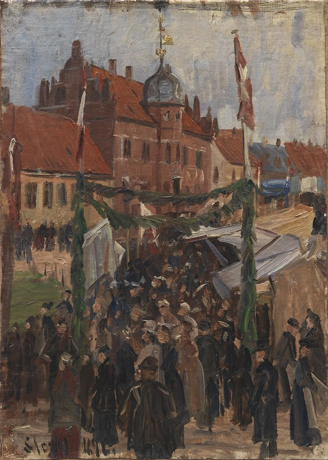 Marked på Stege Torv, by Unknown, 1892