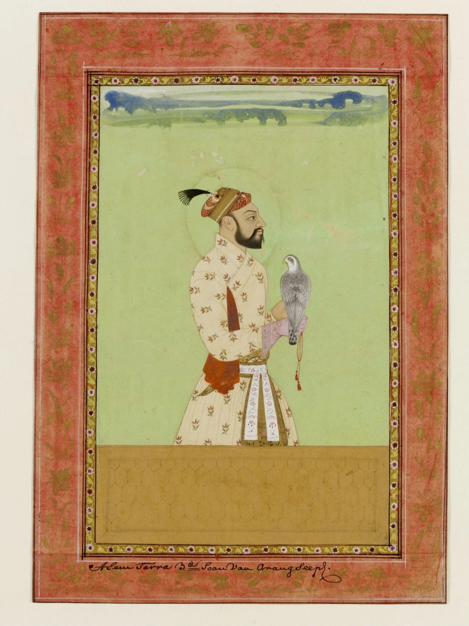 Azam Shah, by Unknown, paint, 1680