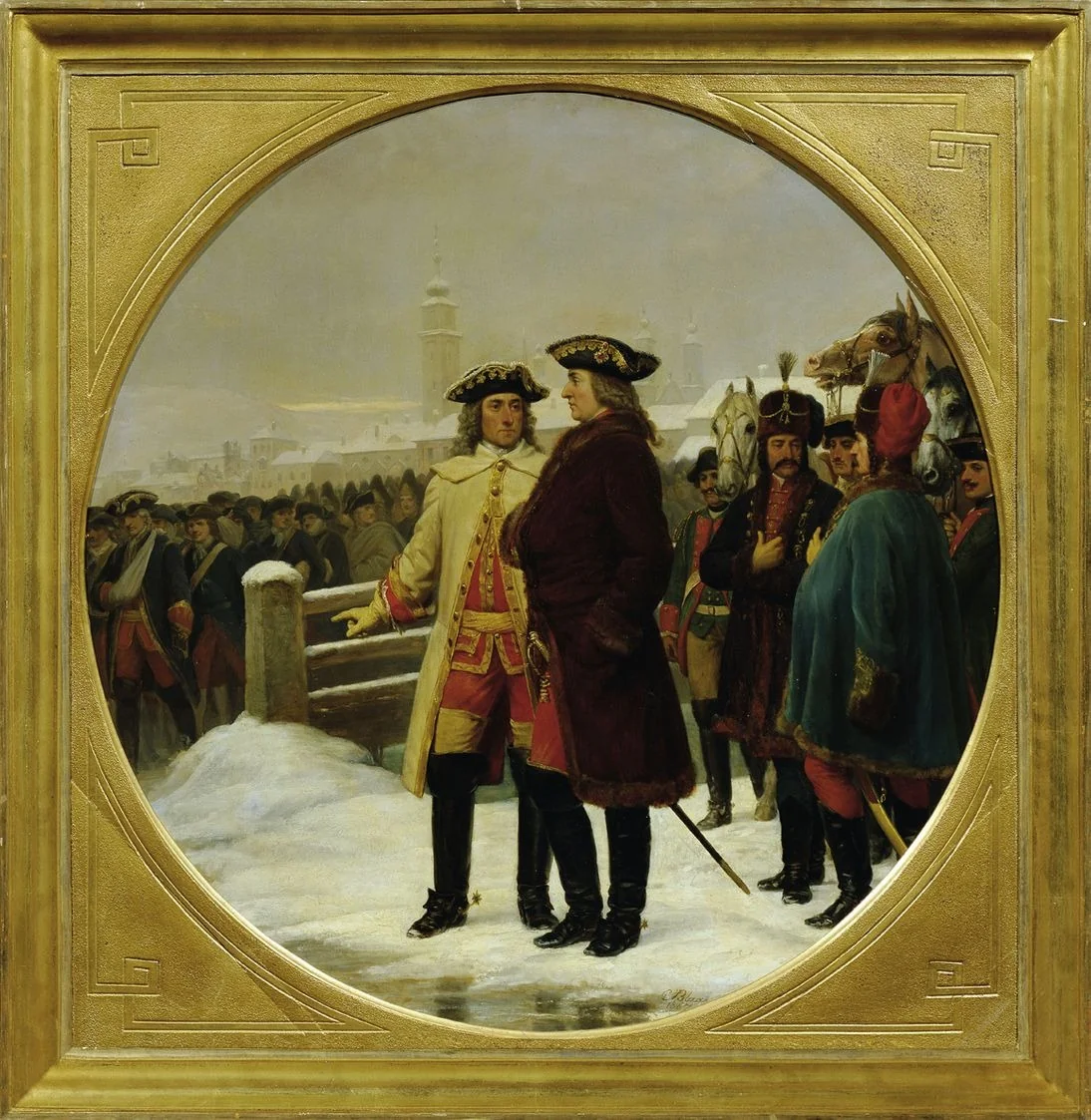 The surrender of Linz in 1742, by Karl von Blaas, oil, 1867