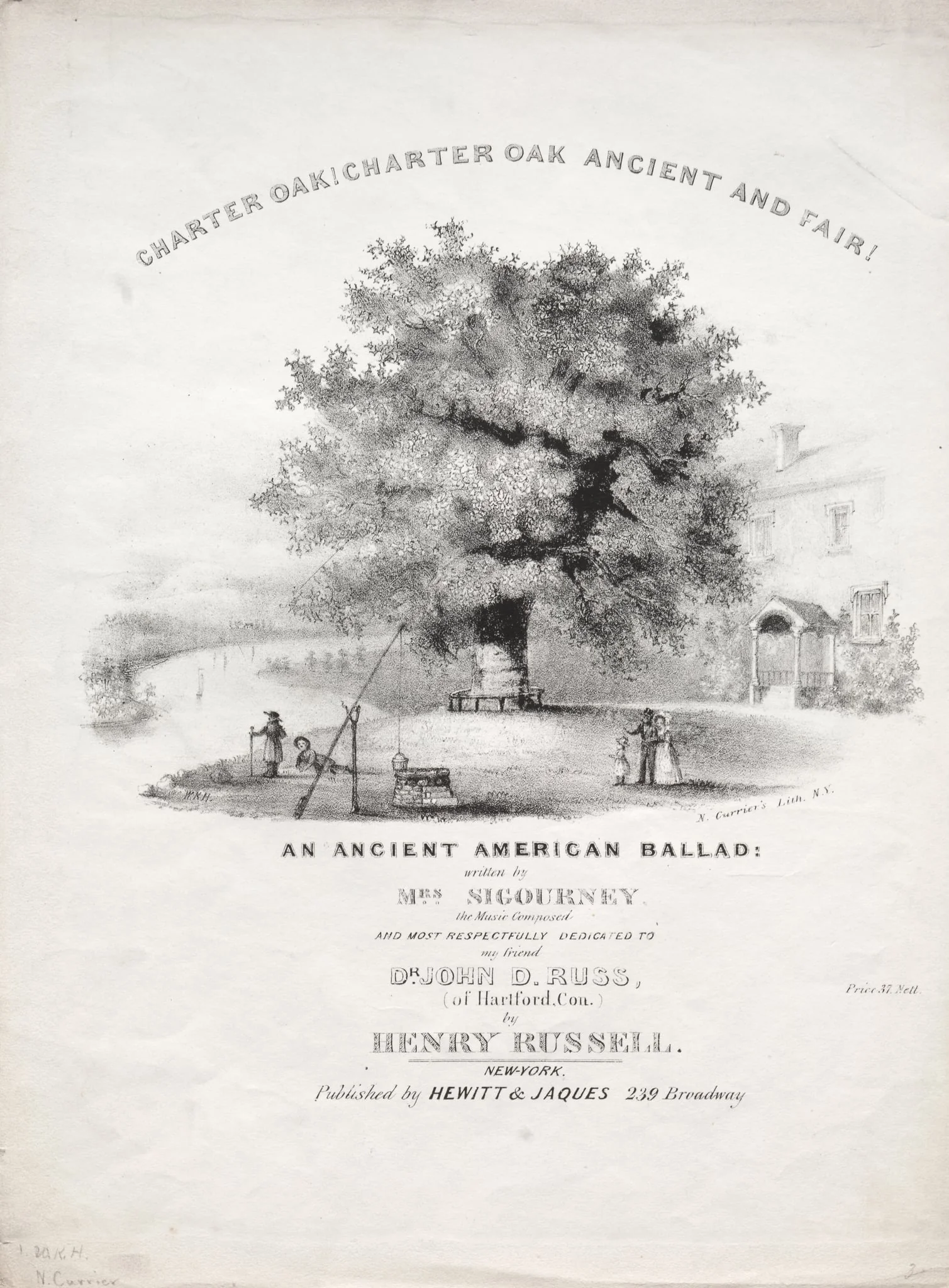 Charter Oak!  Charter Oak Ancient and Fair!, by Nathaniel Currier, 1860