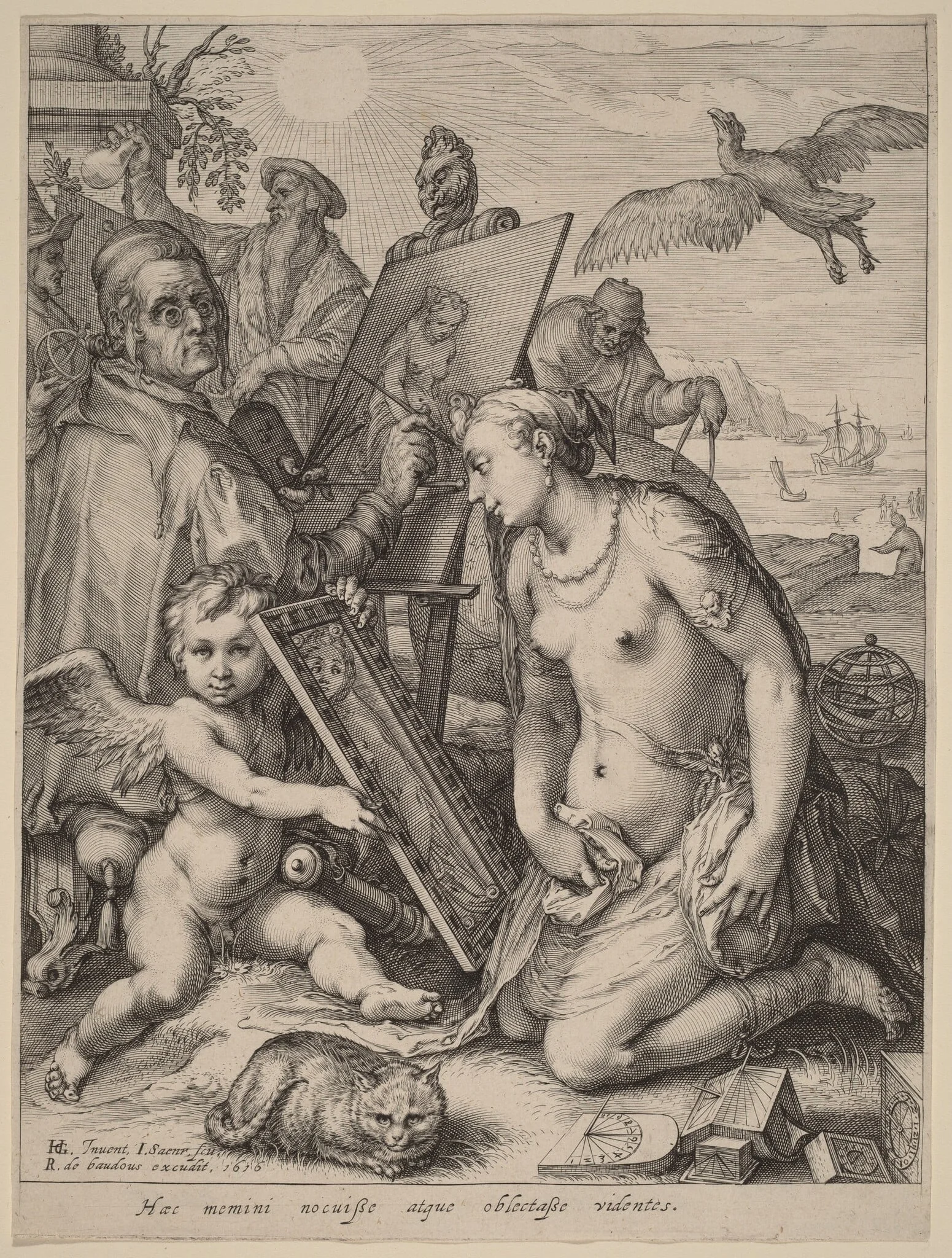 Artist Painting a Nude Woman: Allegory of Visual Perception