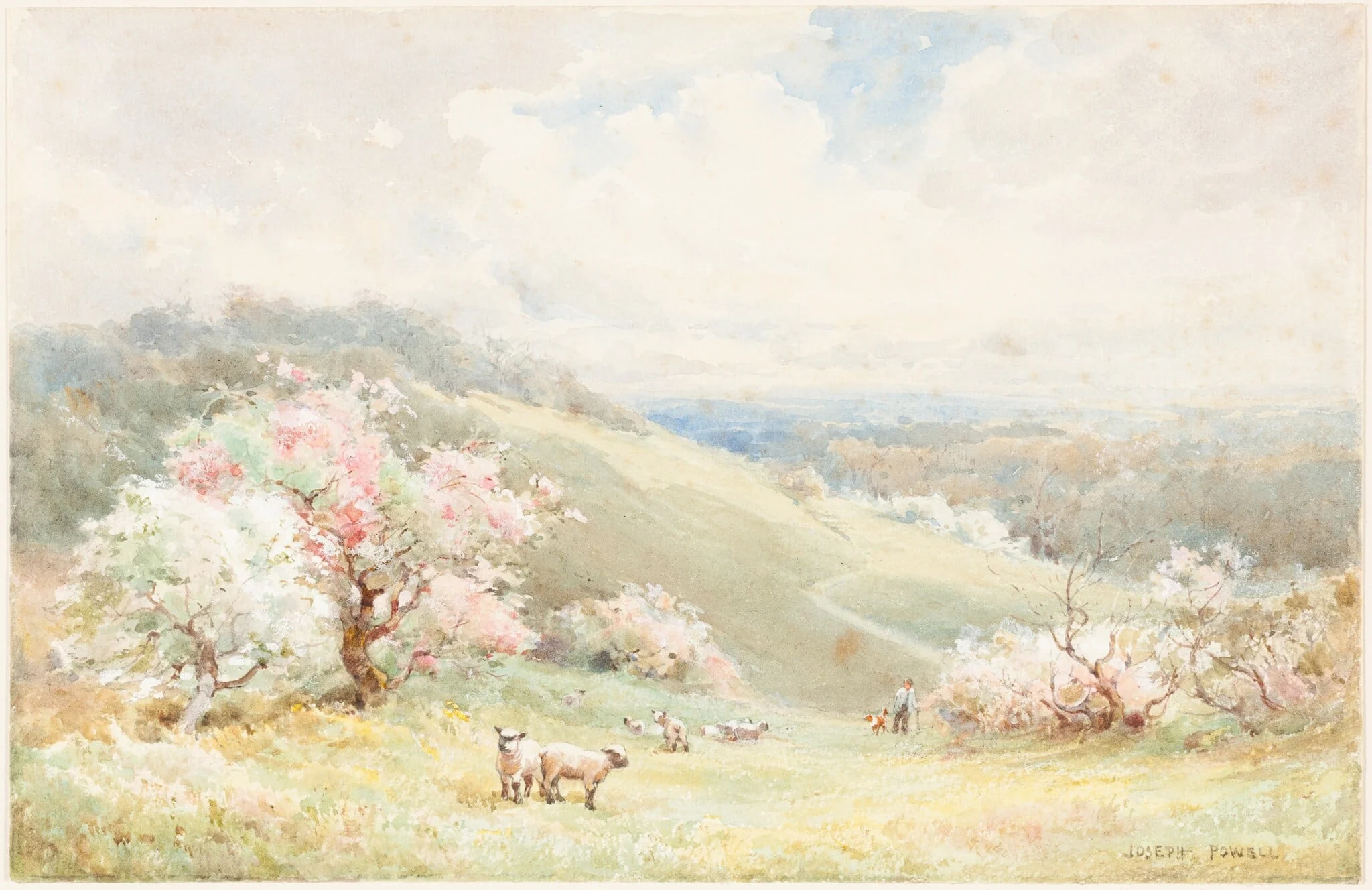 Spring, by Joseph Rubens Powell, gouache, 1843