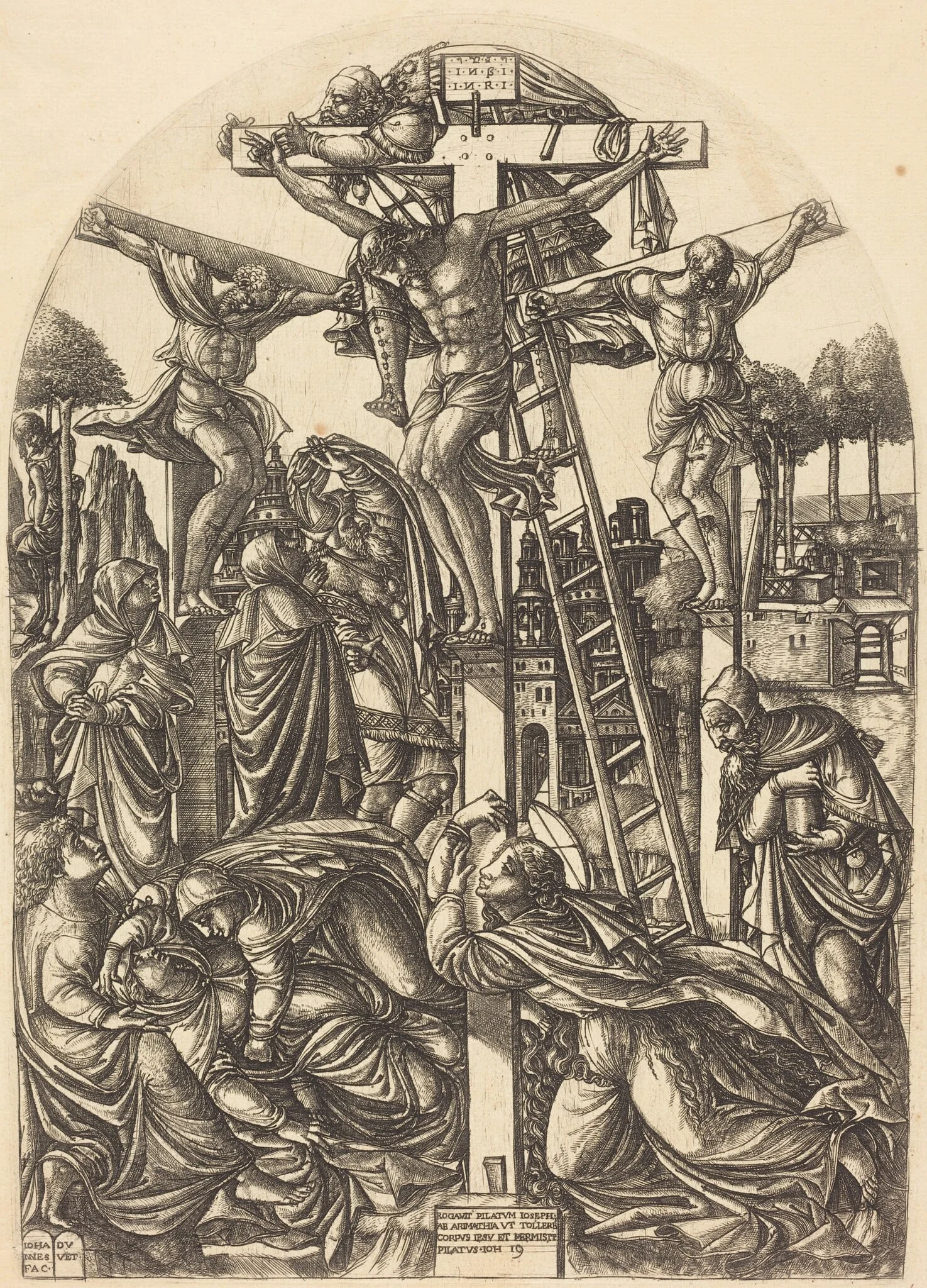 The Deposition, by Jean Duvet, ink, 1550