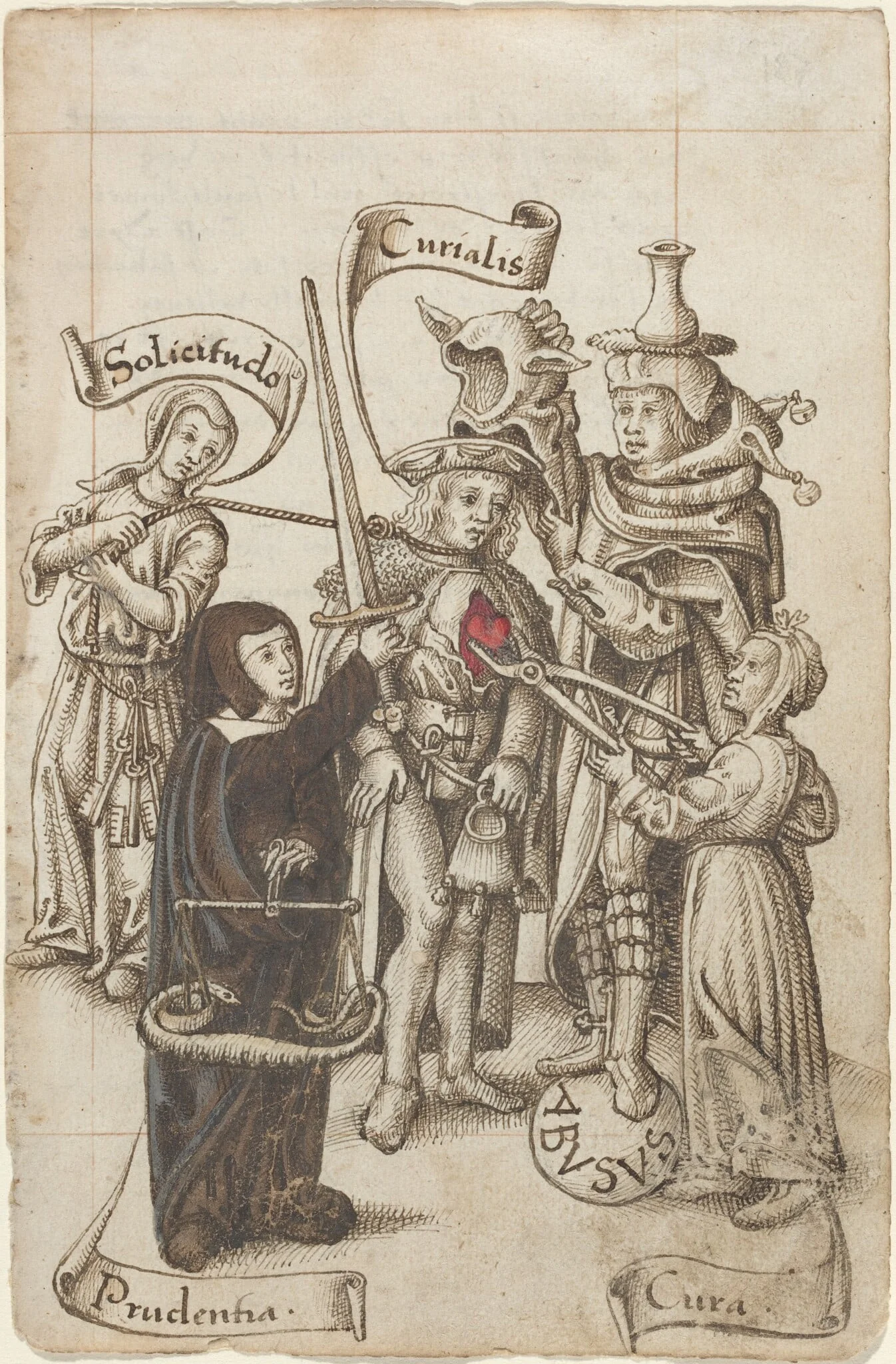 "Do Not Eat Your Heart Out" [fol. 22 recto], by French early 16th Century, ink, 1514