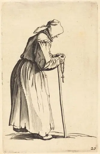 Beggar Woman with Rosary