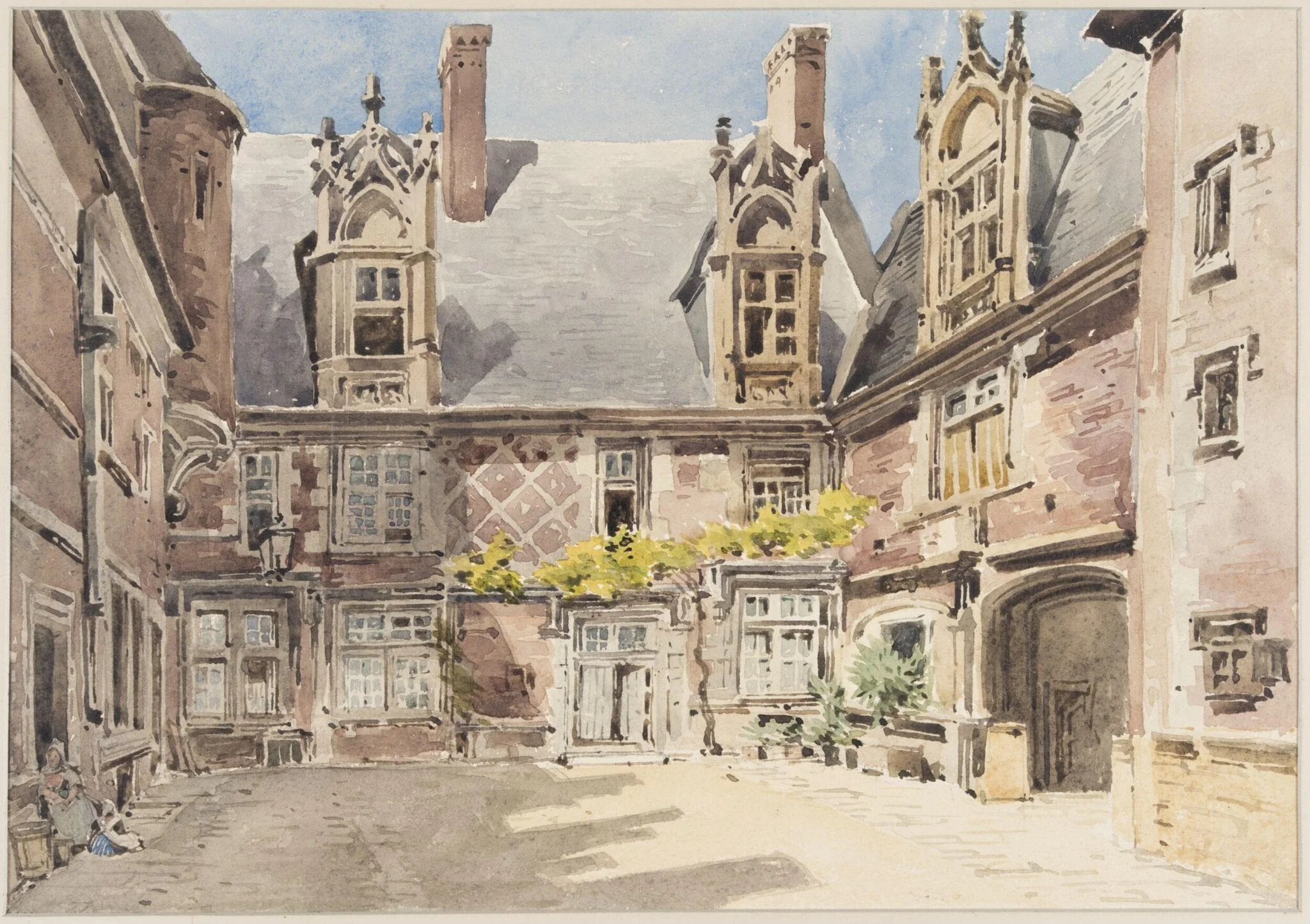The Gendarmerie at Bourges, by Charles Claude Pyne, watercolor, 1822