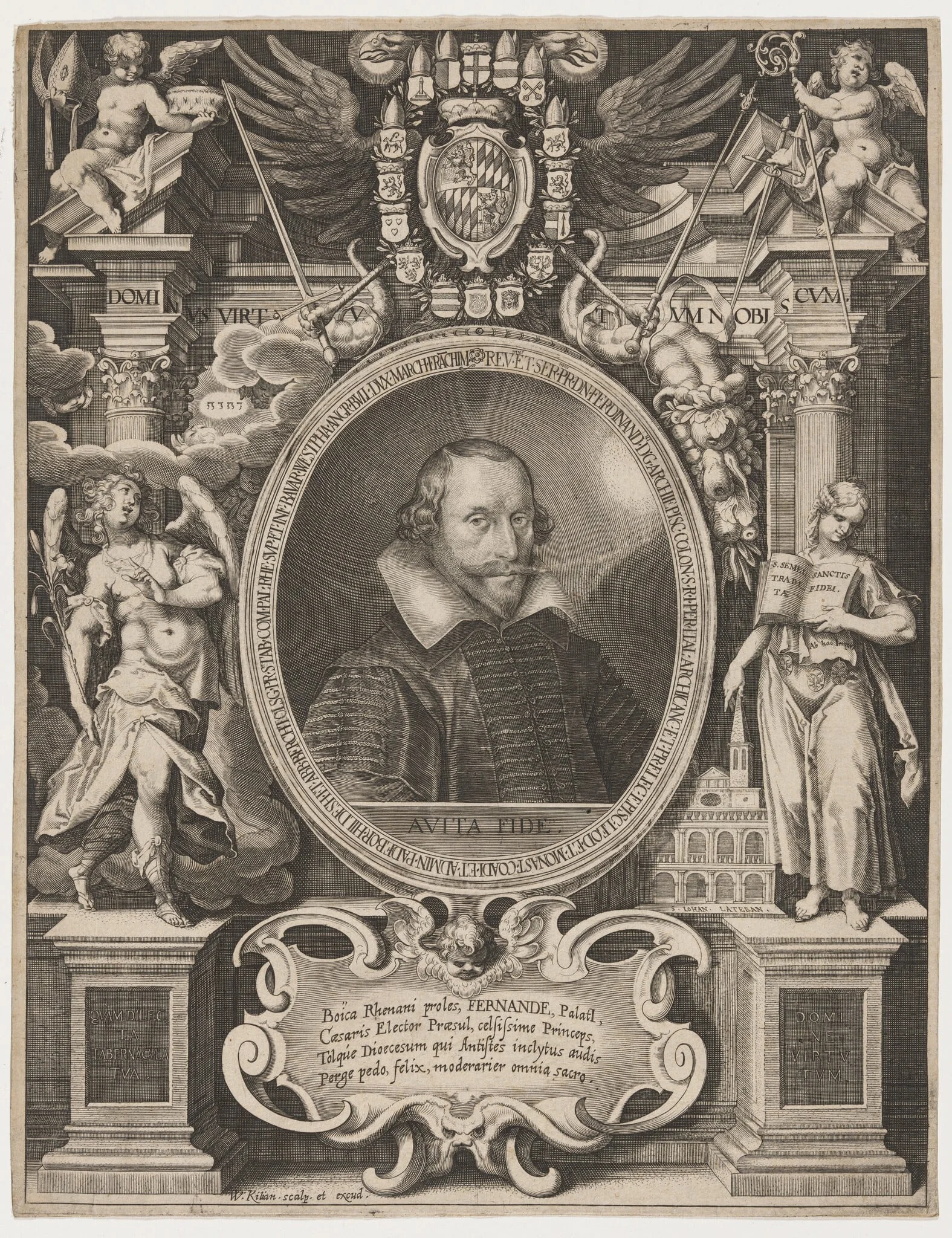 Ferdinand II, Roman Emperor, by Wolfgang Philipp Kilian, ink, 1628