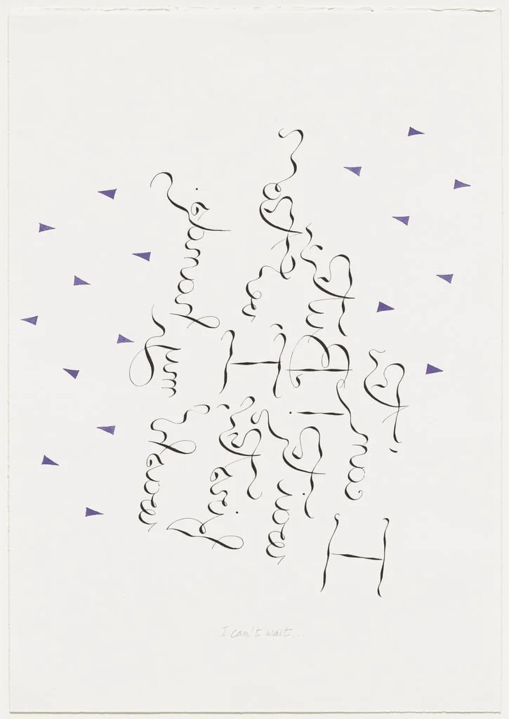 Untitled, by Guy de Cointet, graphite, 1982