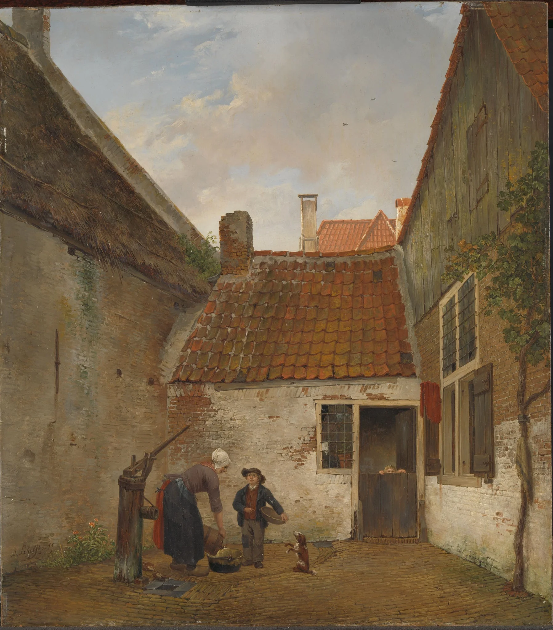 Inner Courtyard, by Unknown, unspecified, 1825