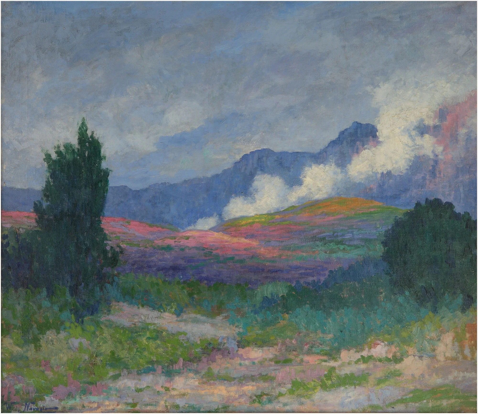 Nubes en la sierra, by Walter de Navazio, oil, 1915