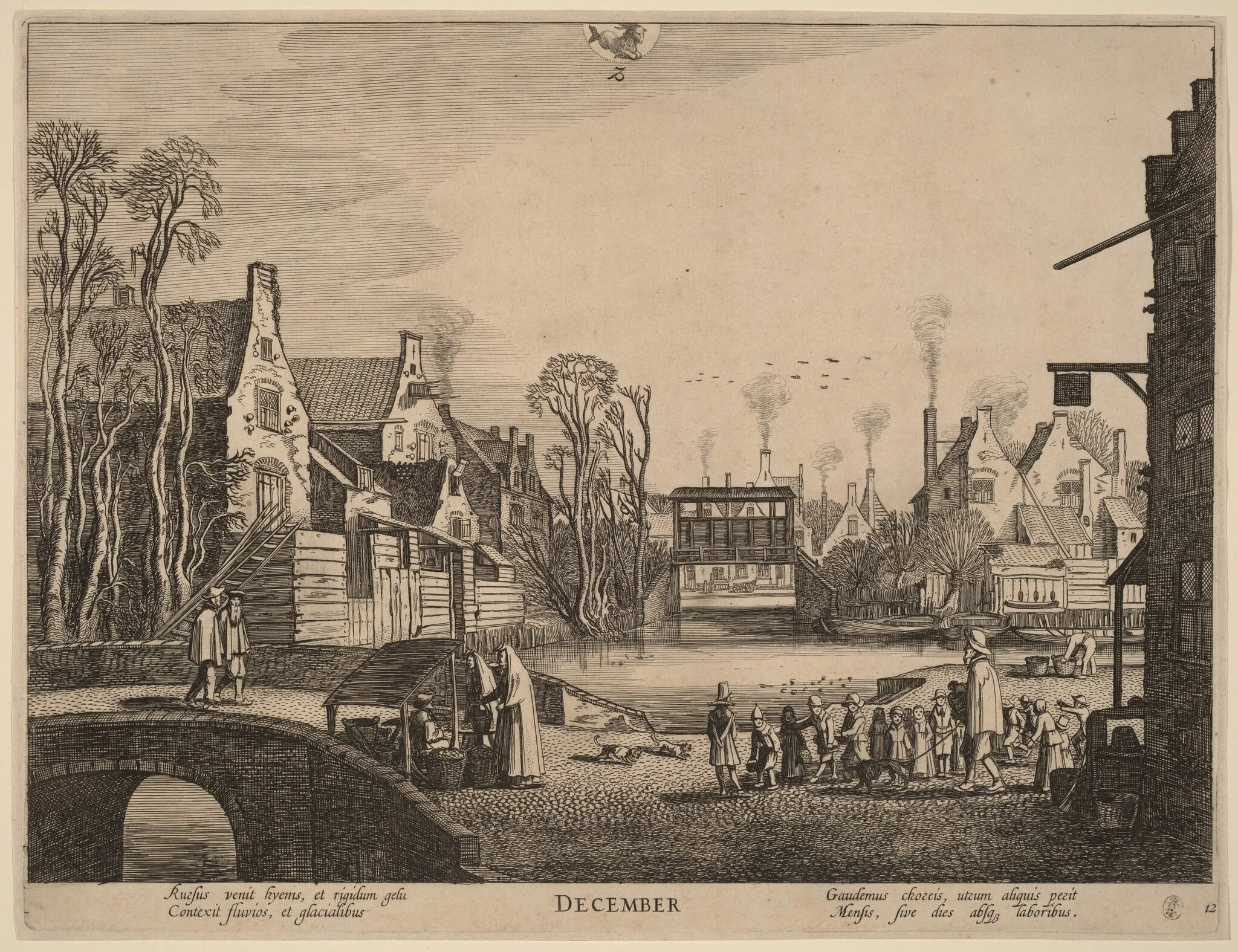 December, by Jan van de Velde, ink, 1617