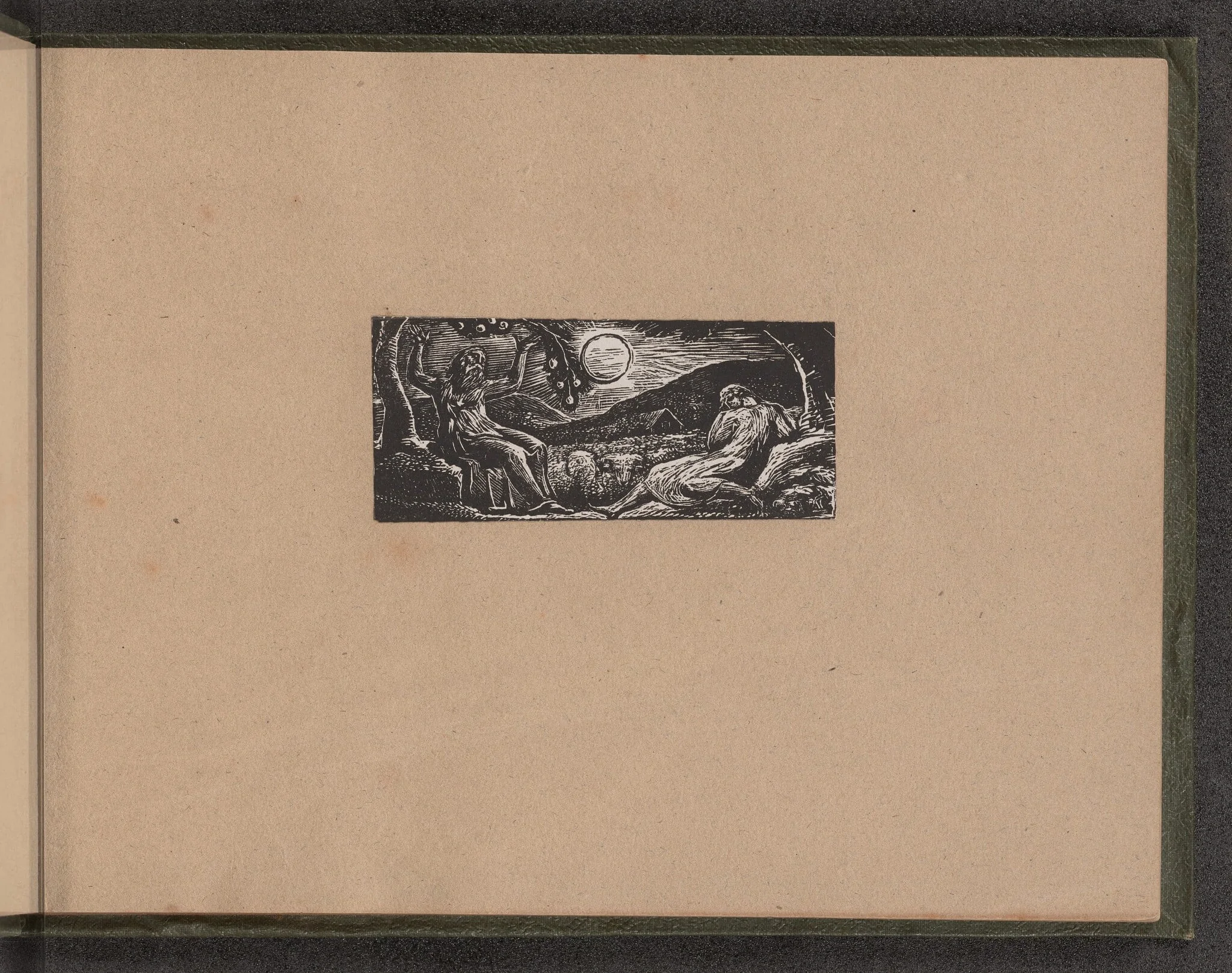 Thenot under Fruit Tree, by William Blake, ink, 1821
