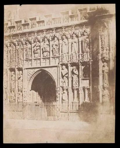 Church/cathedral door with apostles/saints carved around it