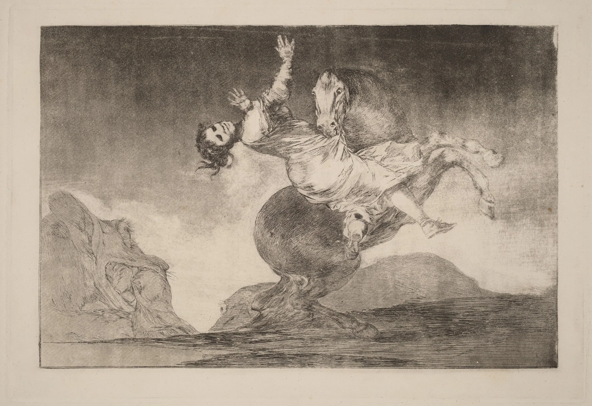 El caballo raptor (The Horse-Abductor), by Francisco Goya, ink, 1816