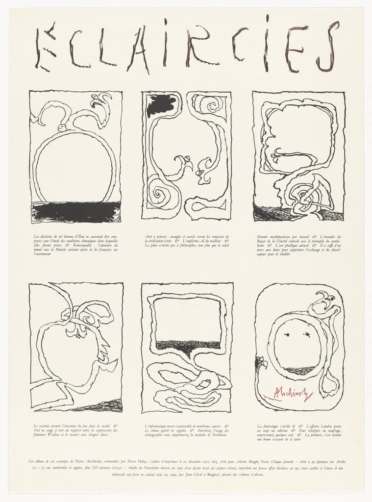 Untitled, by Pierre Alechinsky, ink, 1975