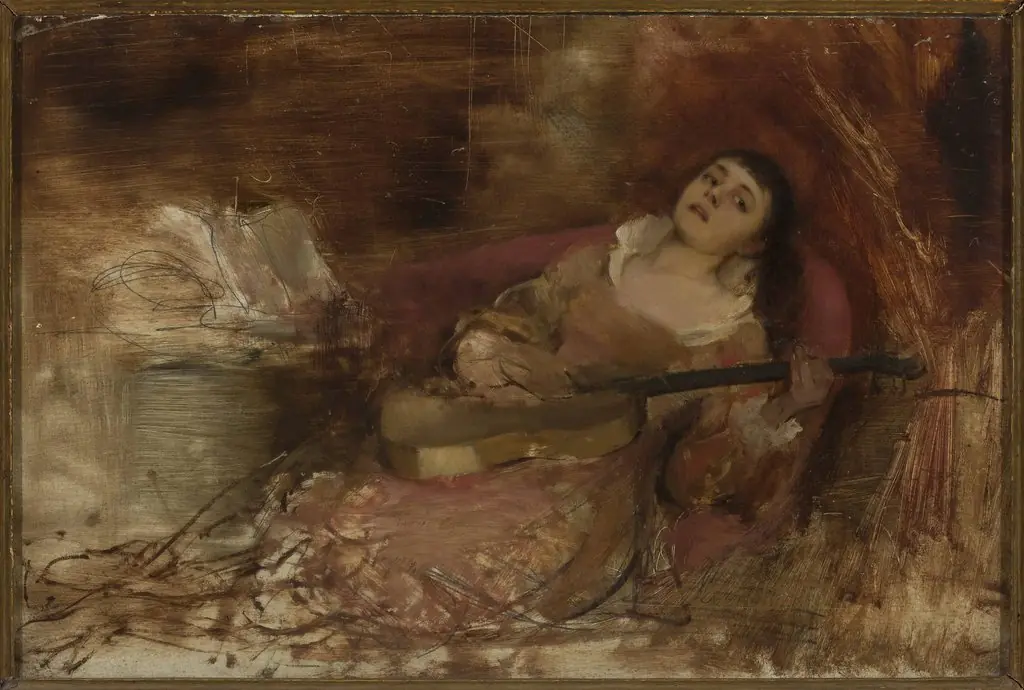 Woman with a guitar