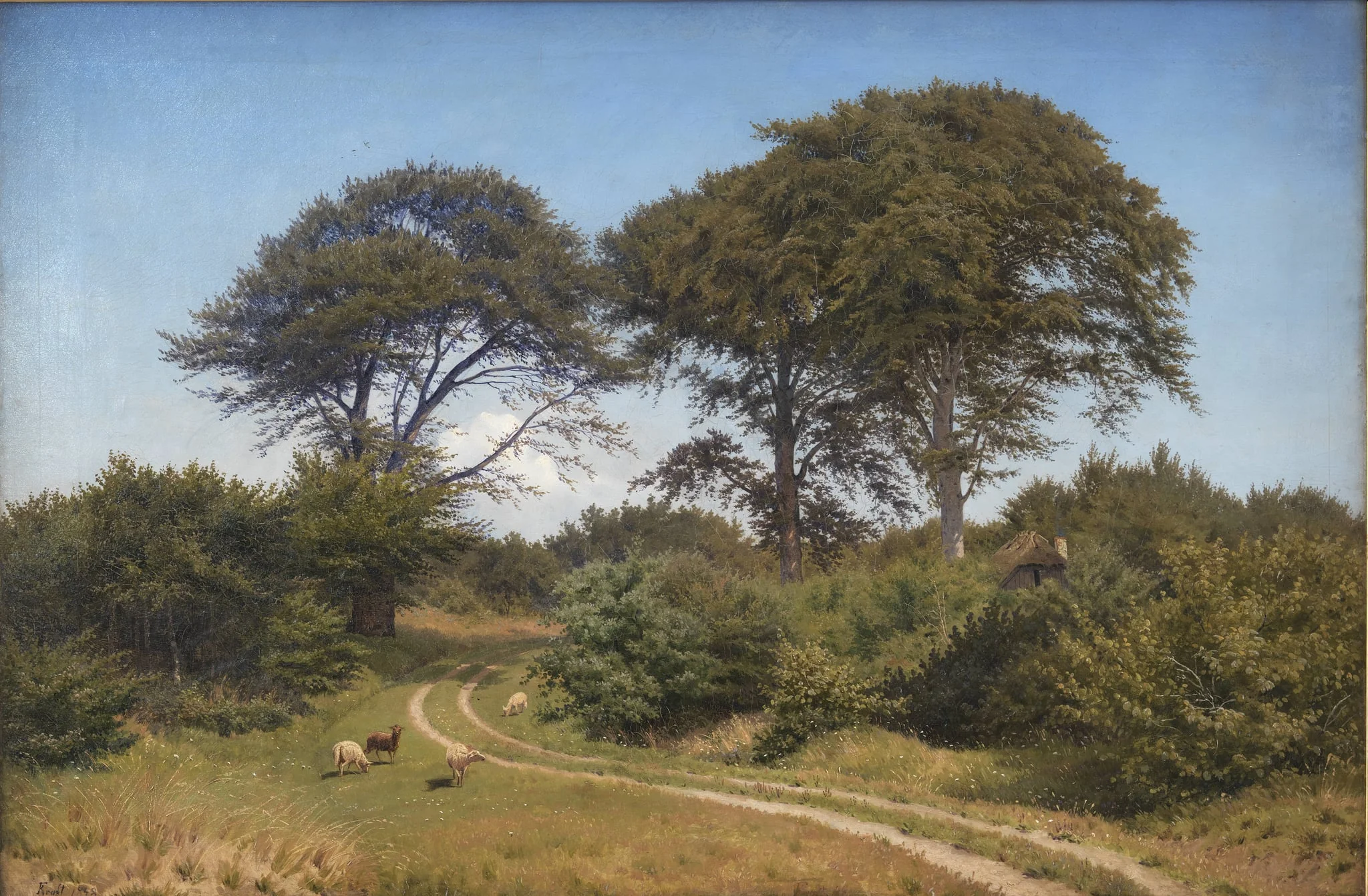 Parti af Færgelunden ved Jægerspris, by Unknown, 1848