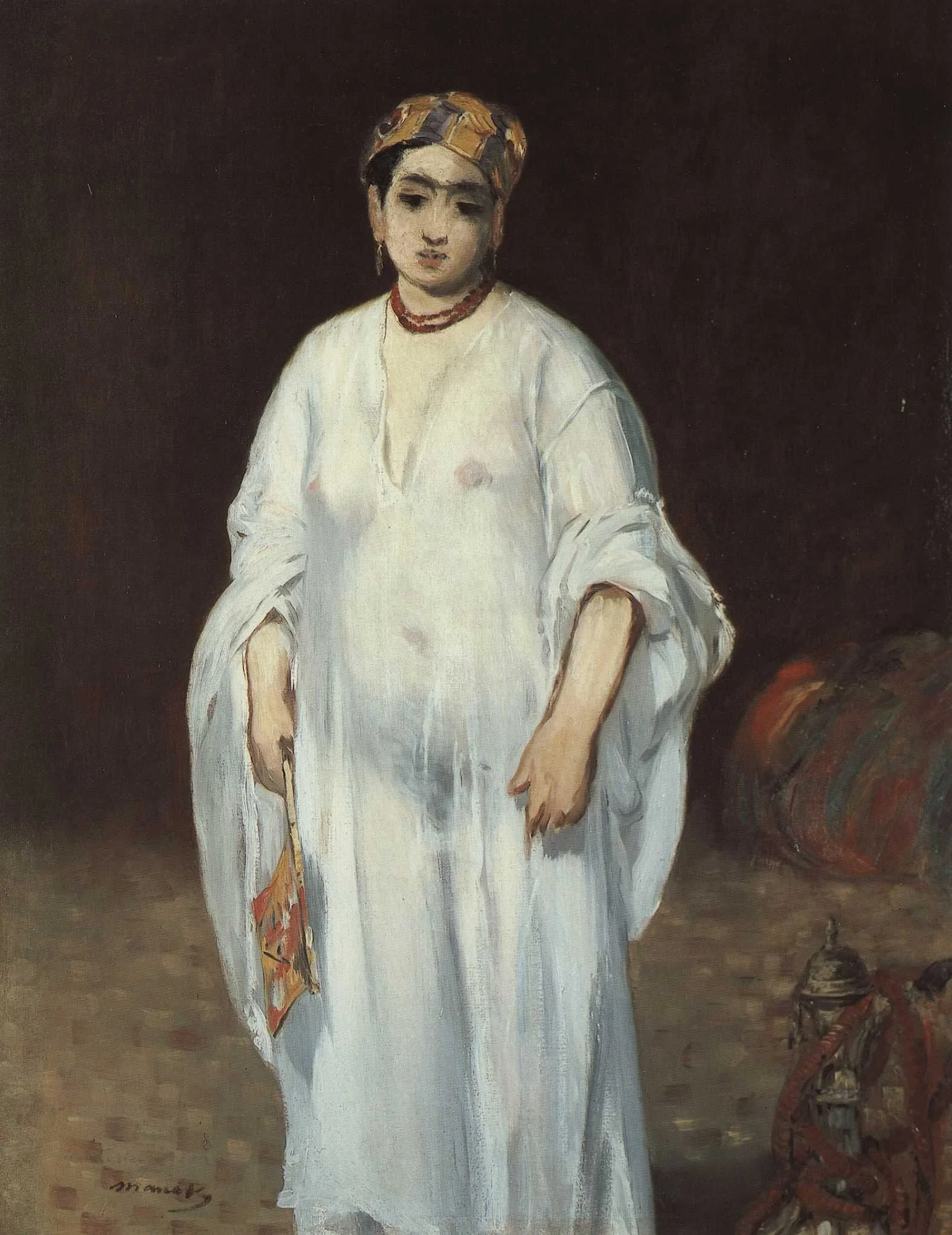 Young Woman in Oriental Garb, by Edouard Manet, oil, 1871