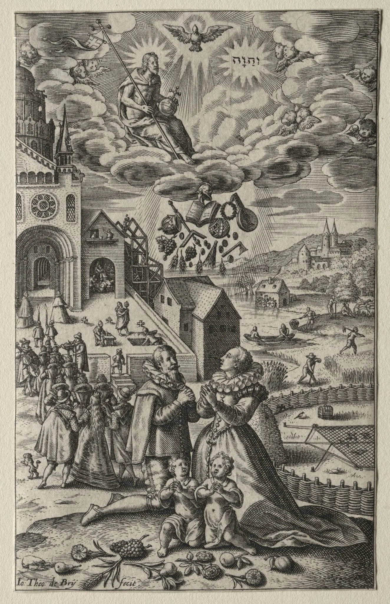 Prayer, by Johann Theodor de Bry, 1602
