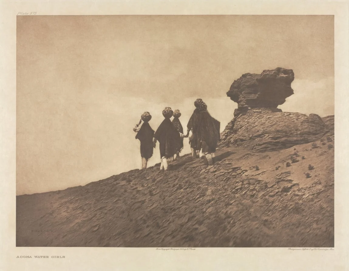 Portfolio XVI, Plate 573: Acoma Water Girls, by Edward S. Curtis, 1904