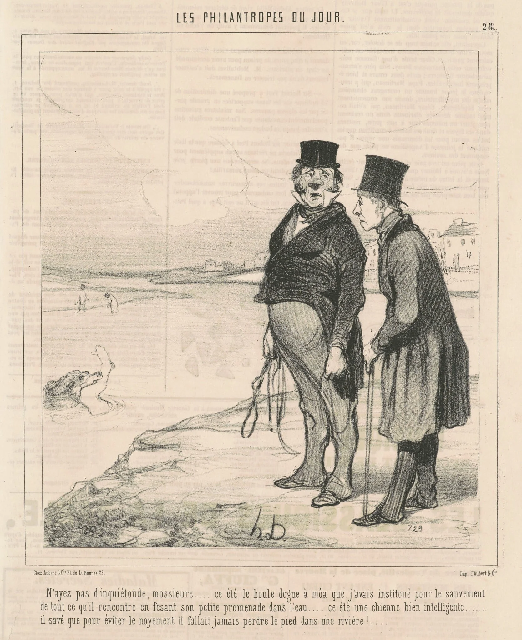 N'ayez pas d'inquiètoude ..., by Honoré Daumier, ink, 1845