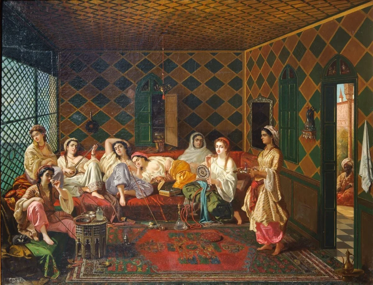Interior de serai, by Theodor Aman, unspecified, 1863