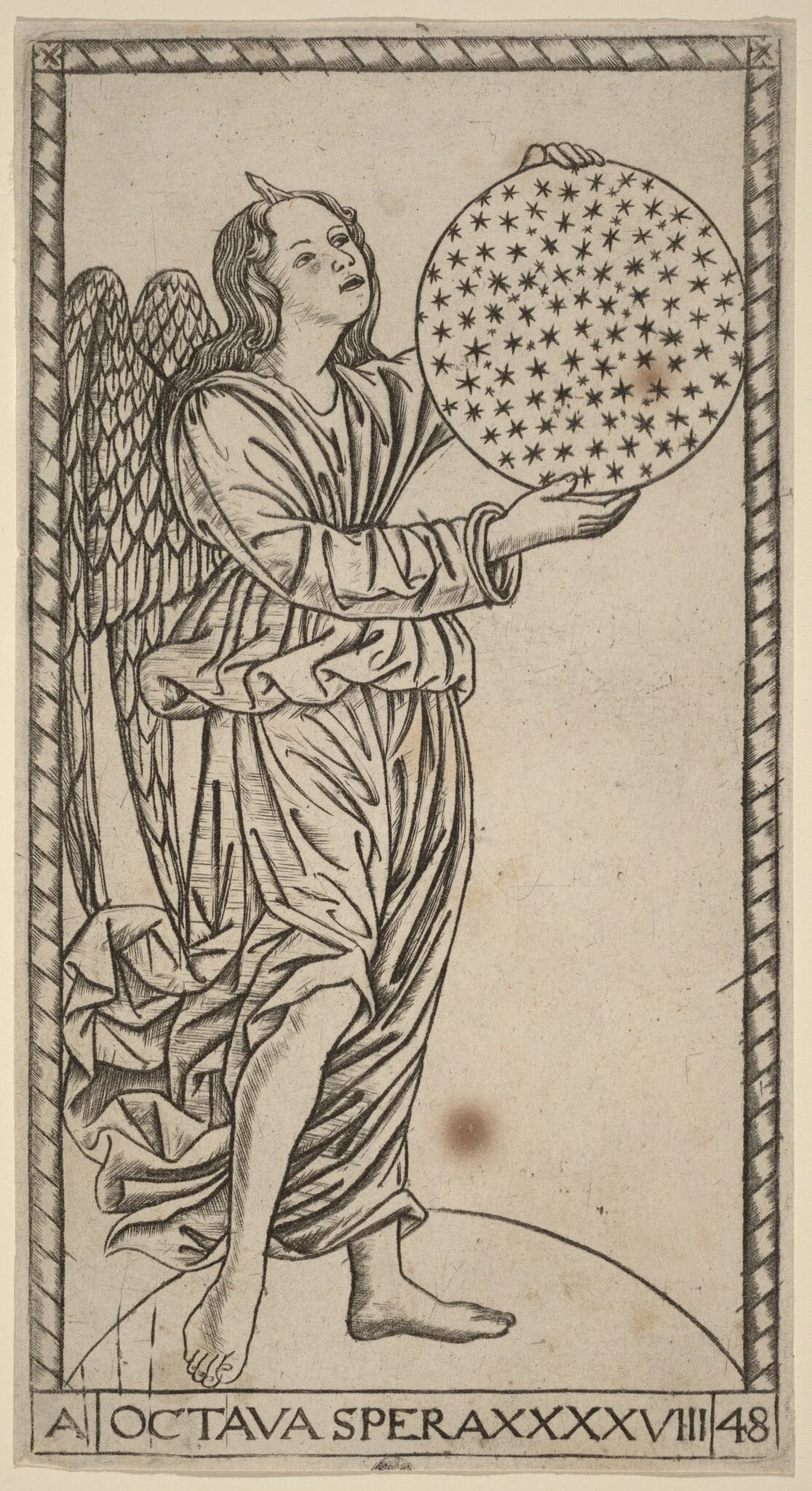 Octava Spera (Eighth Sphere), by Master of the S-Series Tarocchi, ink, 1470
