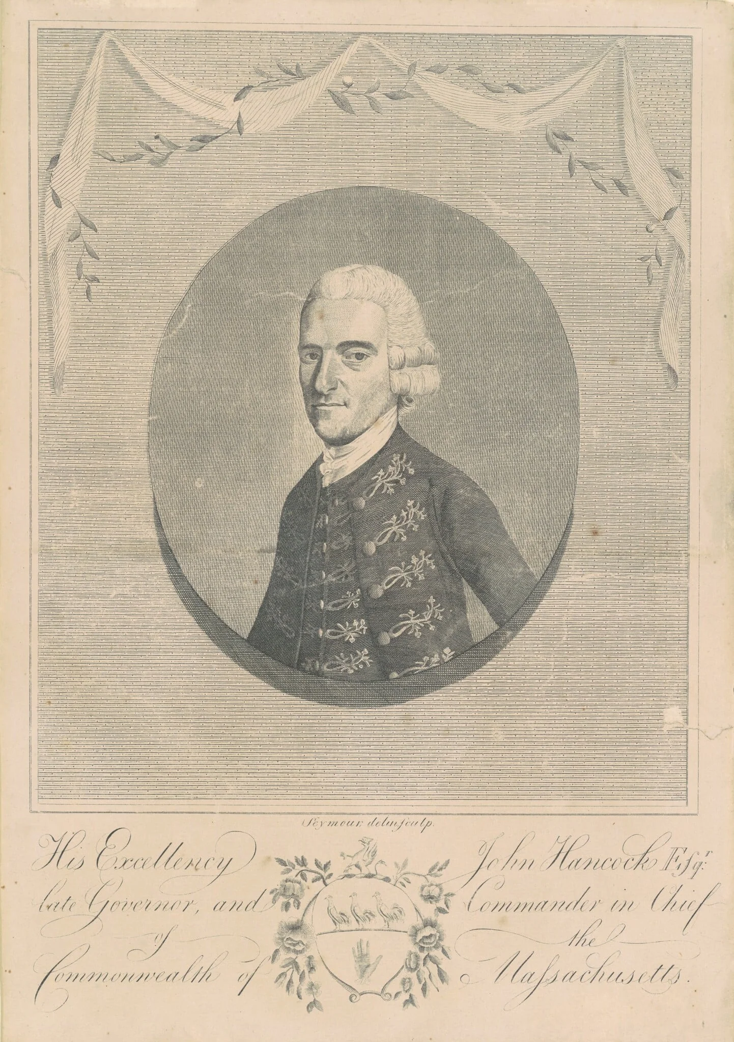 His Excellency John Hancock, Esquire, by Joseph H. Seymour, ink, 1794