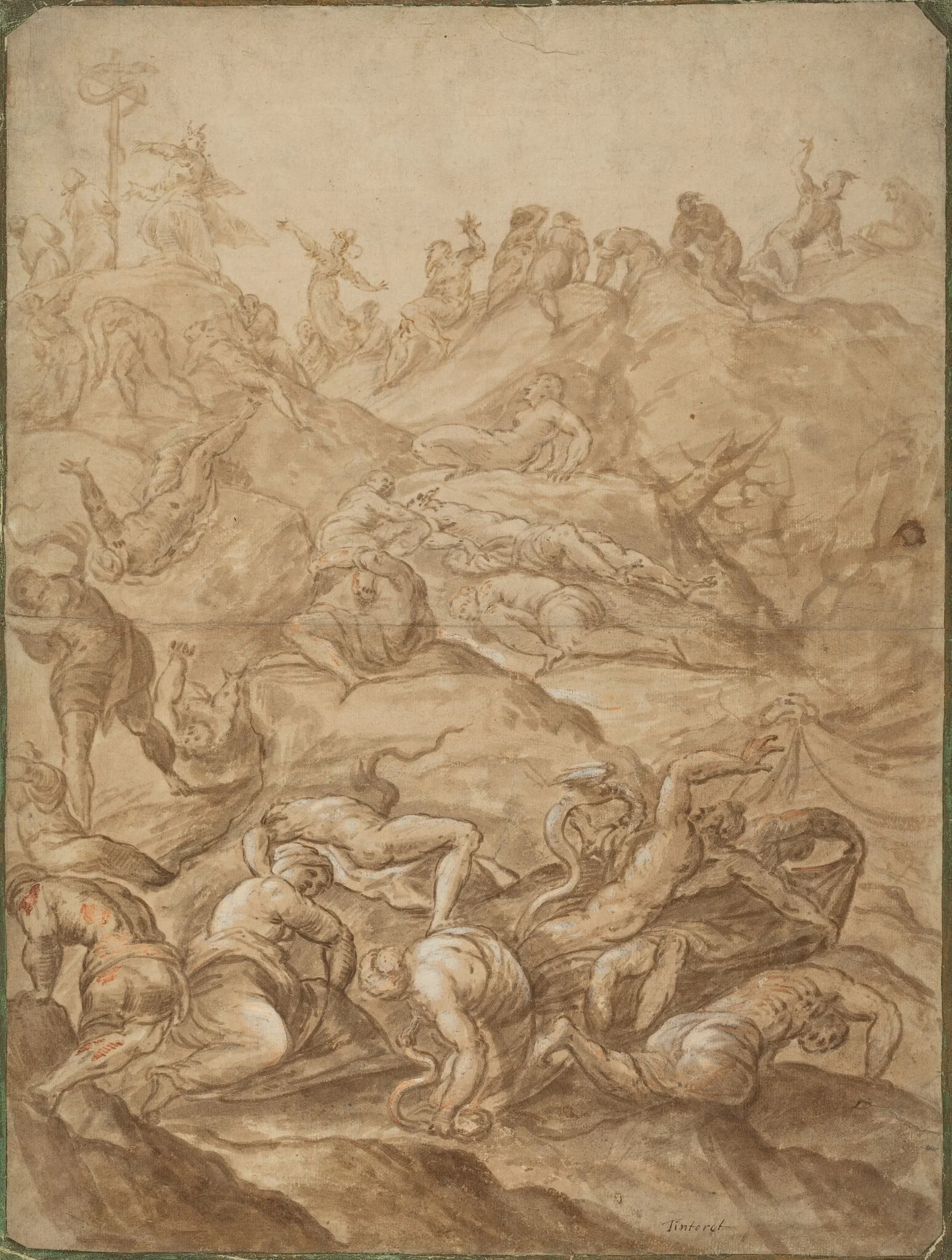 The Brazen Serpent, by Unknown, ink, 1556
