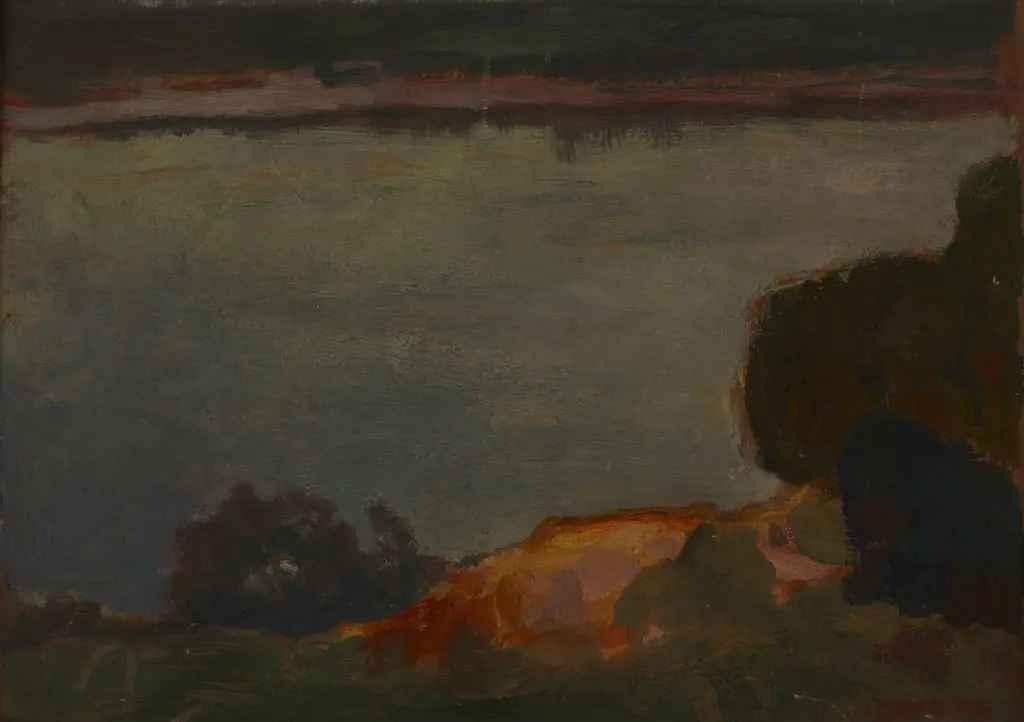 Evening at the Dnieper River