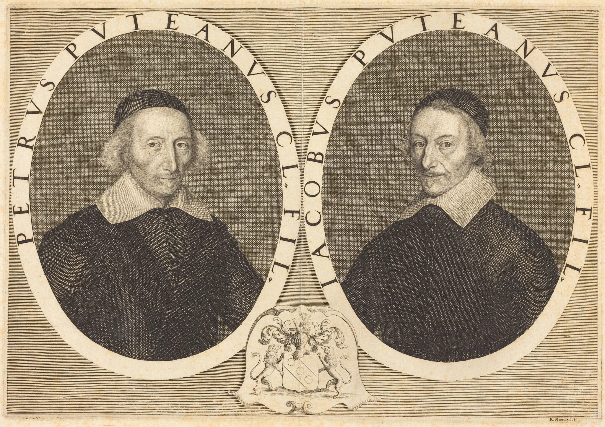 Pierre and Jacques Dupuy, by Robert Nanteuil, ink, 1649