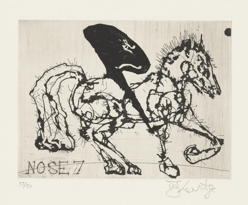 Untitled, by William Kentridge, ink, 2008