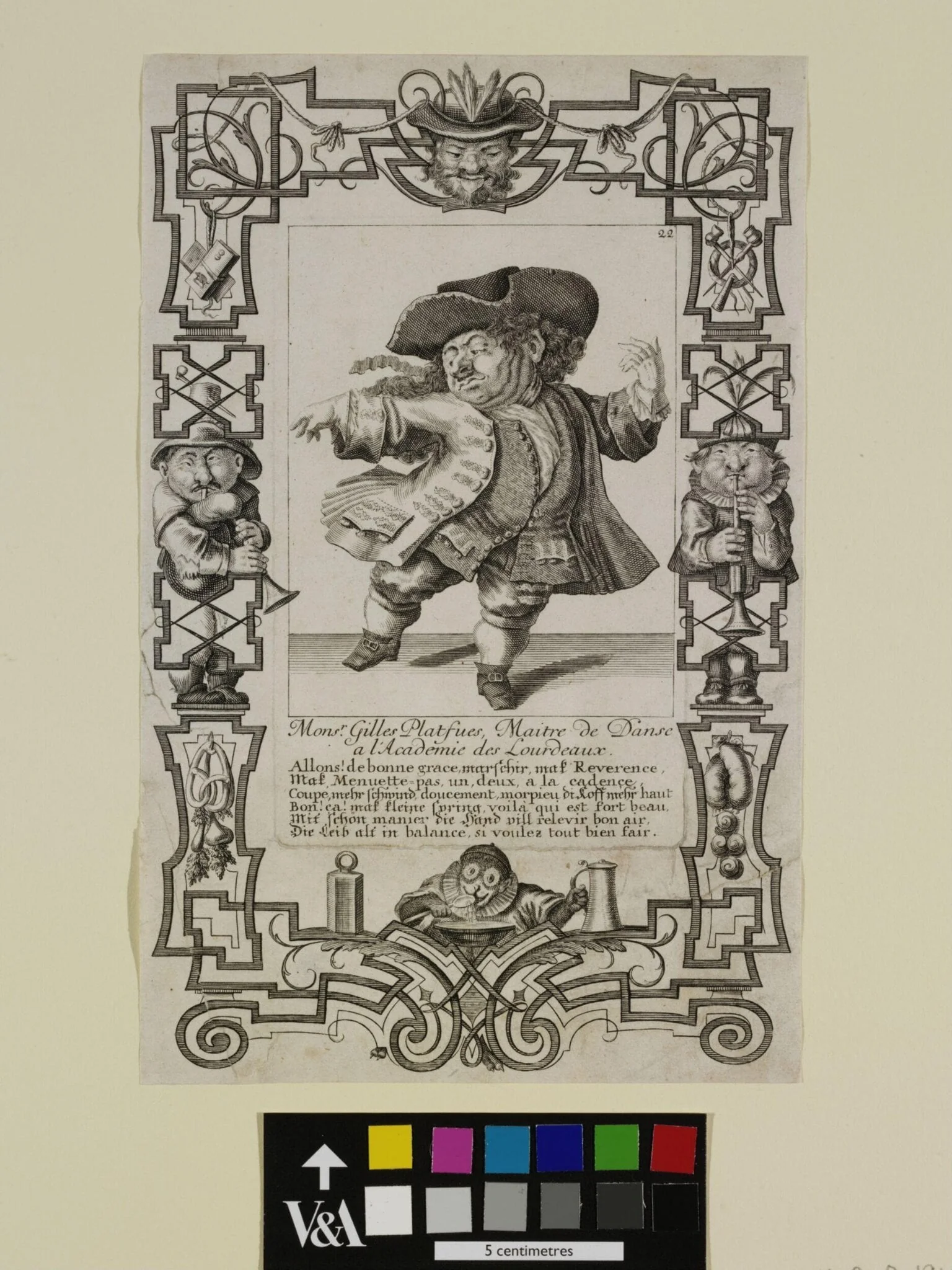 Monsr Gilles Platfues, maître de danse à l'Academie des Lourdeaux.