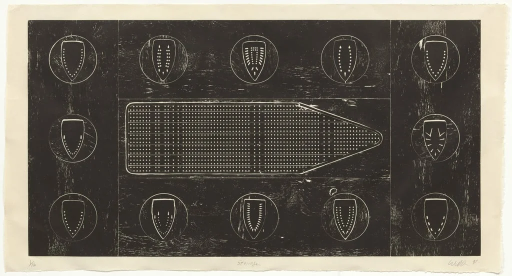 Untitled, by Willie Cole, ink, 1997
