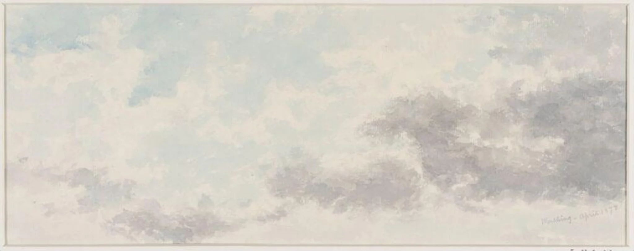 Studies of Clouds, by Thomas Brittain Vacher, watercolor, 1878