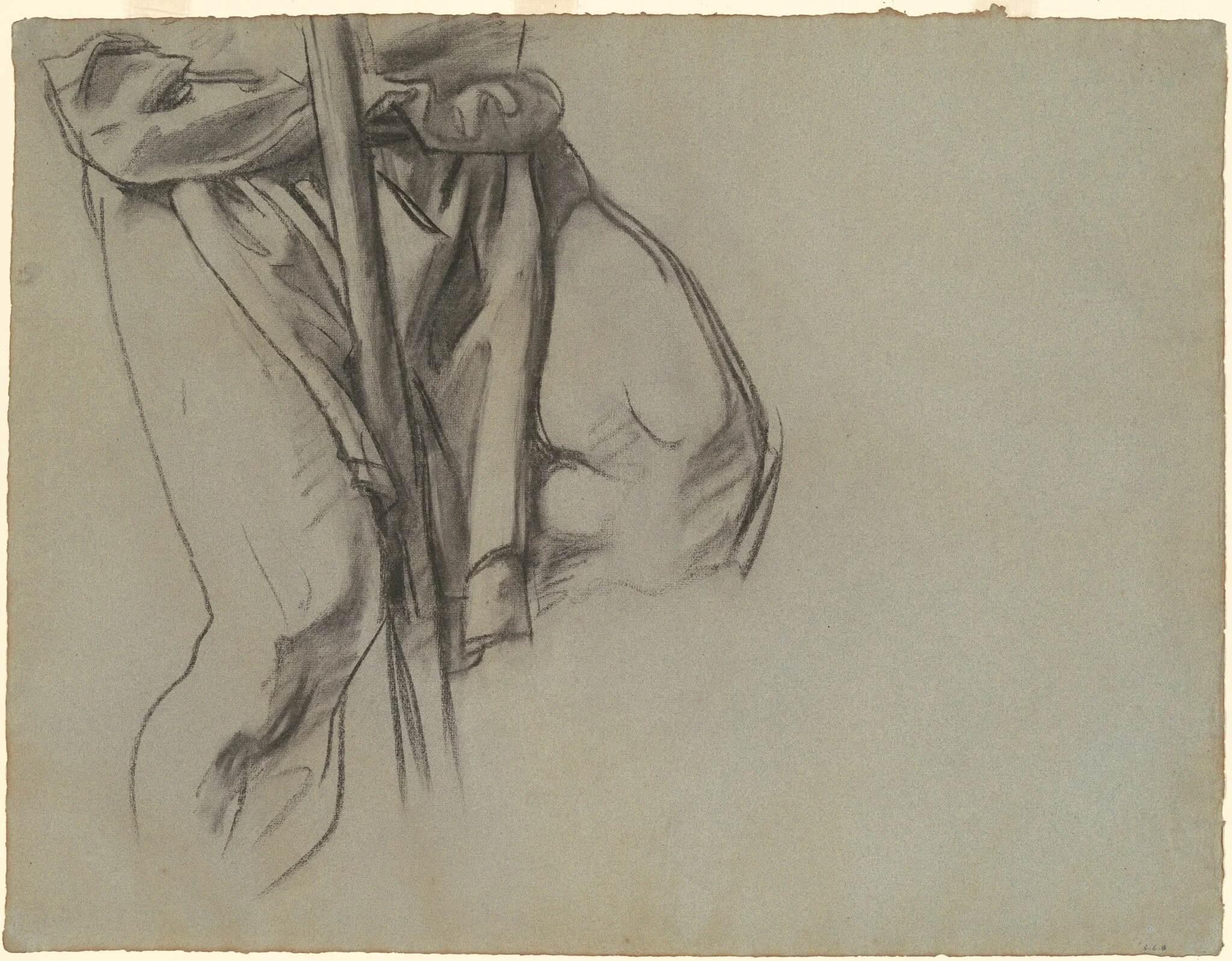Study of Adam for the "Fifteen Mysteries of the Rosary", by John Singer Sargent, charcoal, 1910
