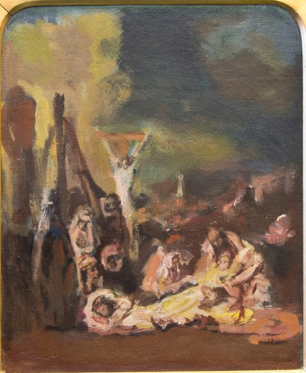 Pietá (interpretare după Rembrandt), by Corneliu Baba, 1985