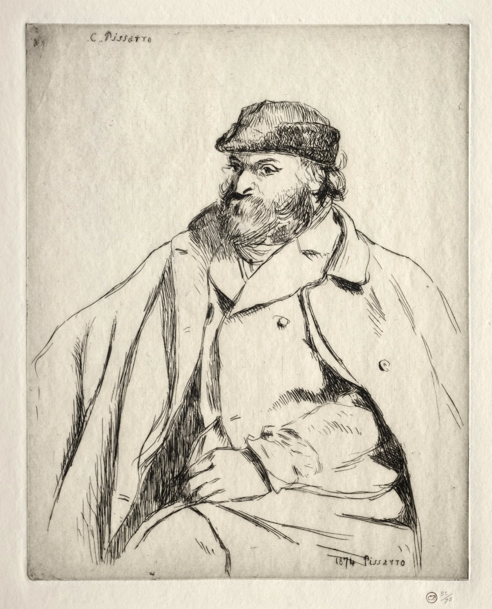 Portrait of Paul Cézanne, by Camille Pissarro, 1874