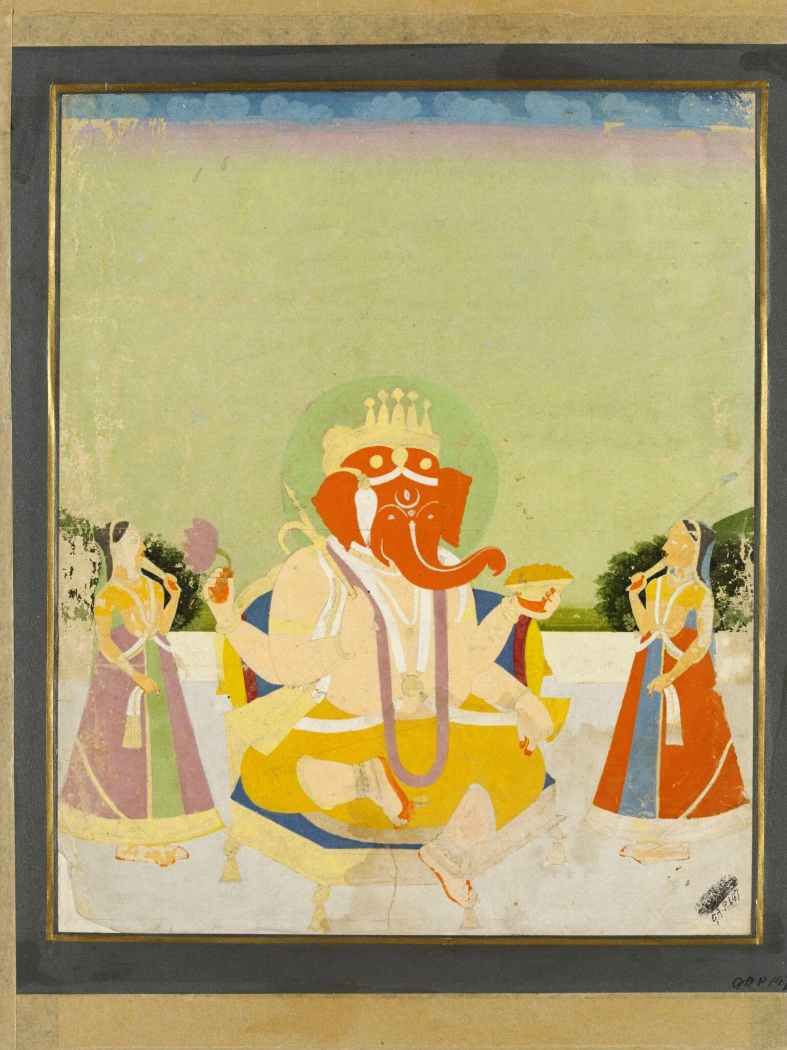 Ganesha, by Unknown, paint, 1850