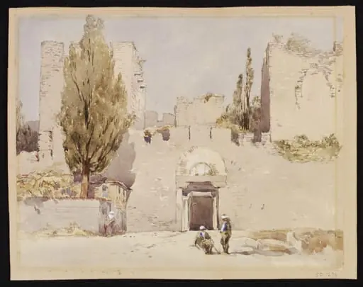 Entrance to the Cannon Gate (Top Kapisi) in Constantinople