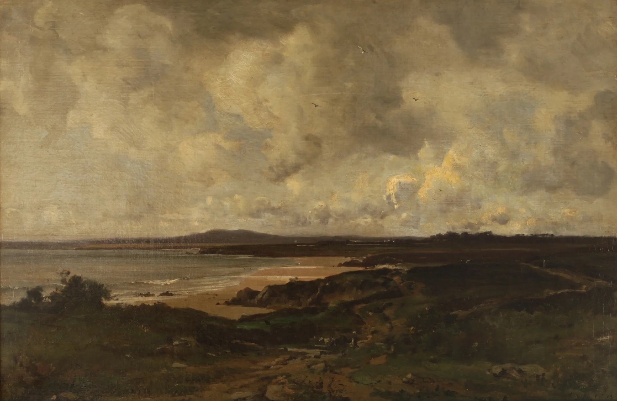 Paisaje (Orilla del mar), by Emmanuel Lansyer, oil, 1873