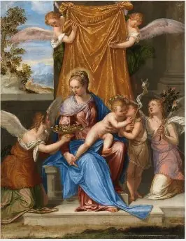 The Virgin and Child with Saint John the Baptist and Angels