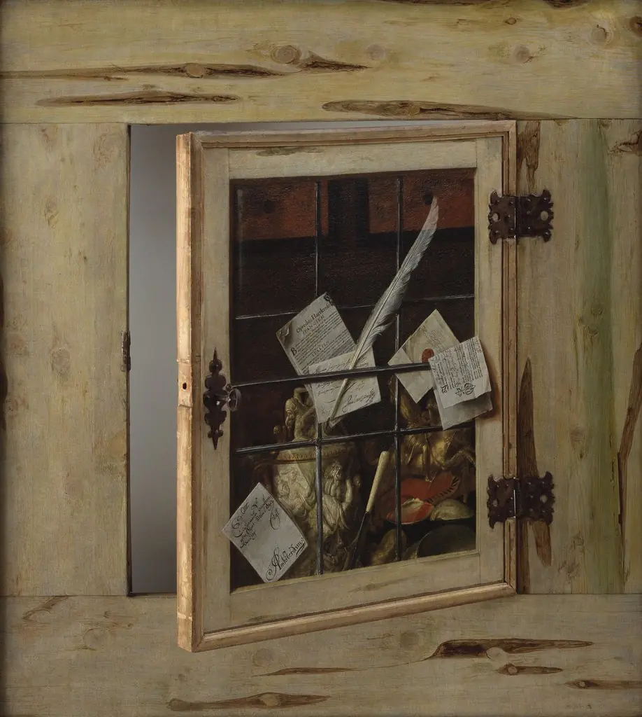 A Cabinet of Curiosities with an Ivory Tankard