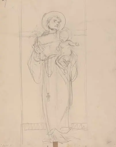 Standing Saint holding the Christ Child