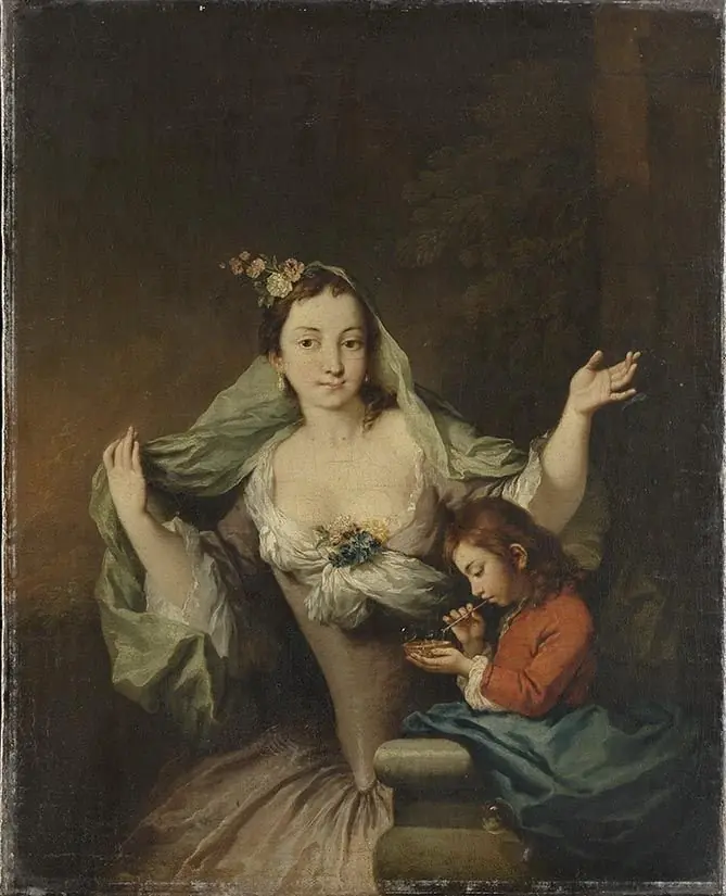 Bildnis einer Dame mit Knaben
