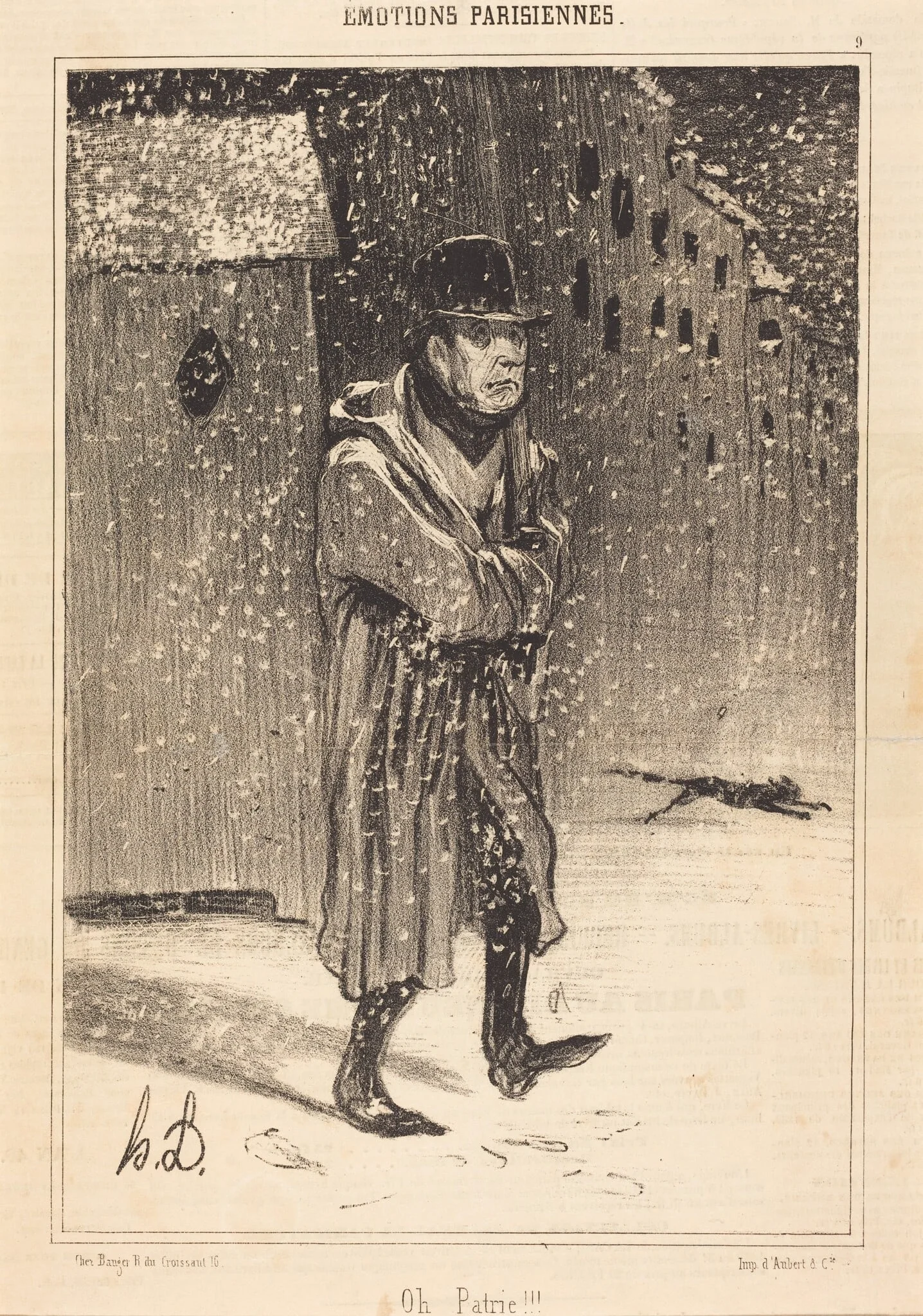 Oh Patrie!!!, by Honoré Daumier, ink, 1840