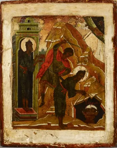 Johannes Kastajan mestaus, venäläinen ikoni