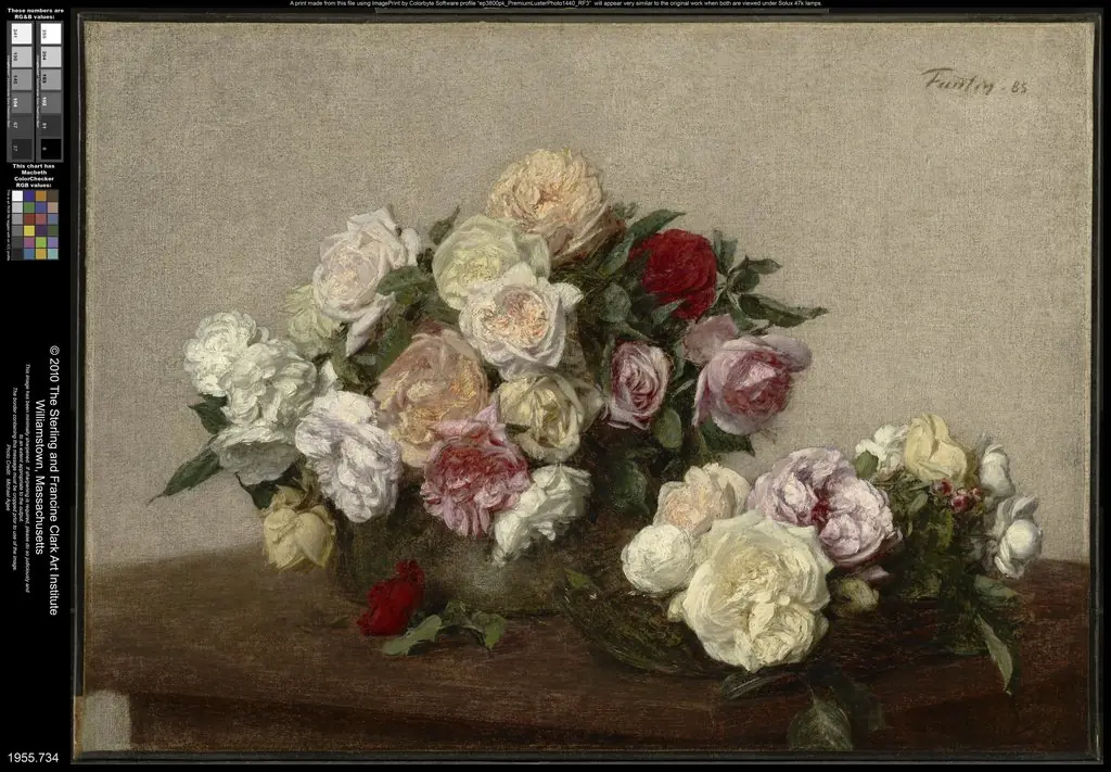Roses in a Bowl and Dish