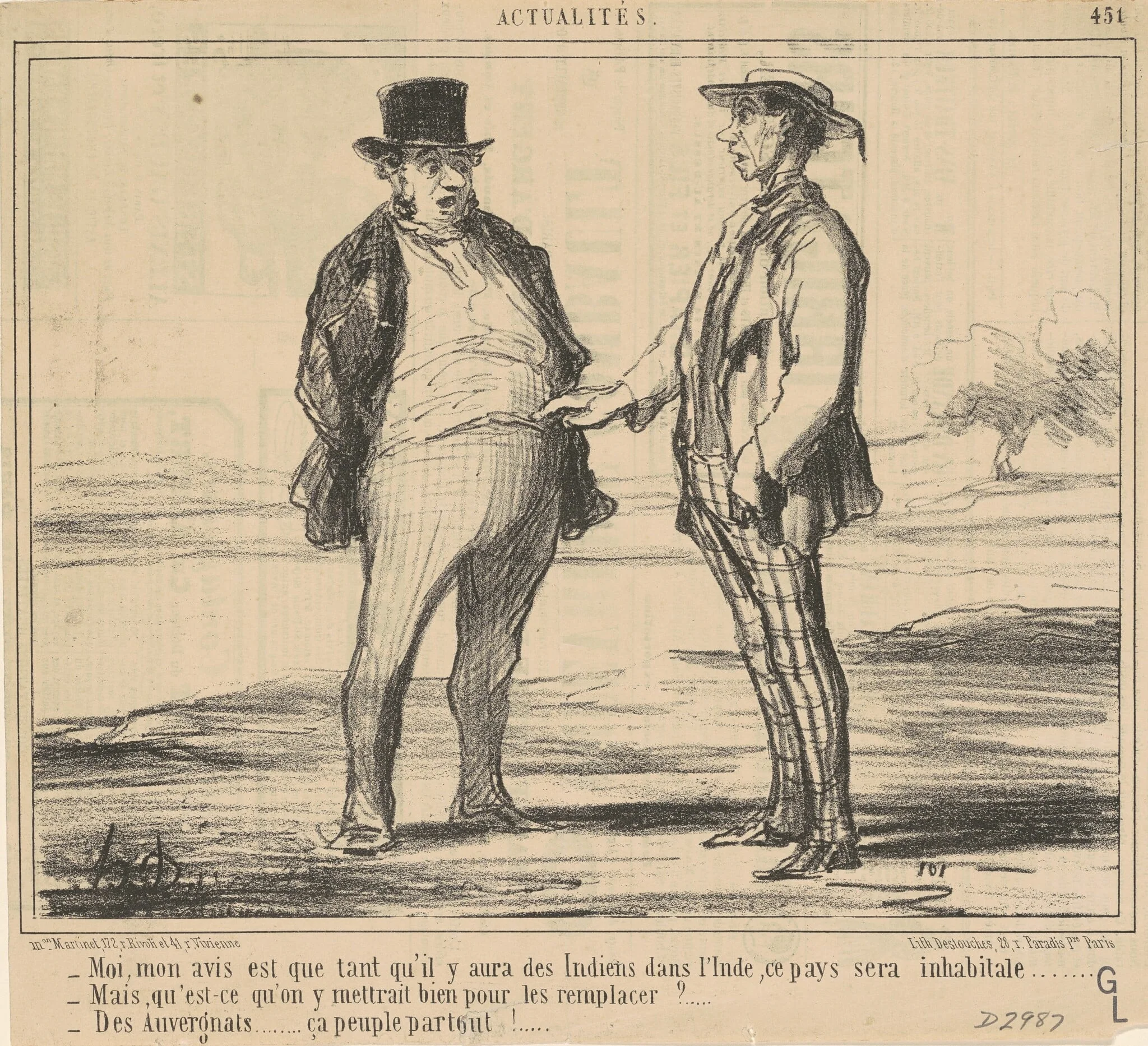 Mois, mon avis est ..., by Honoré Daumier, ink, 1857