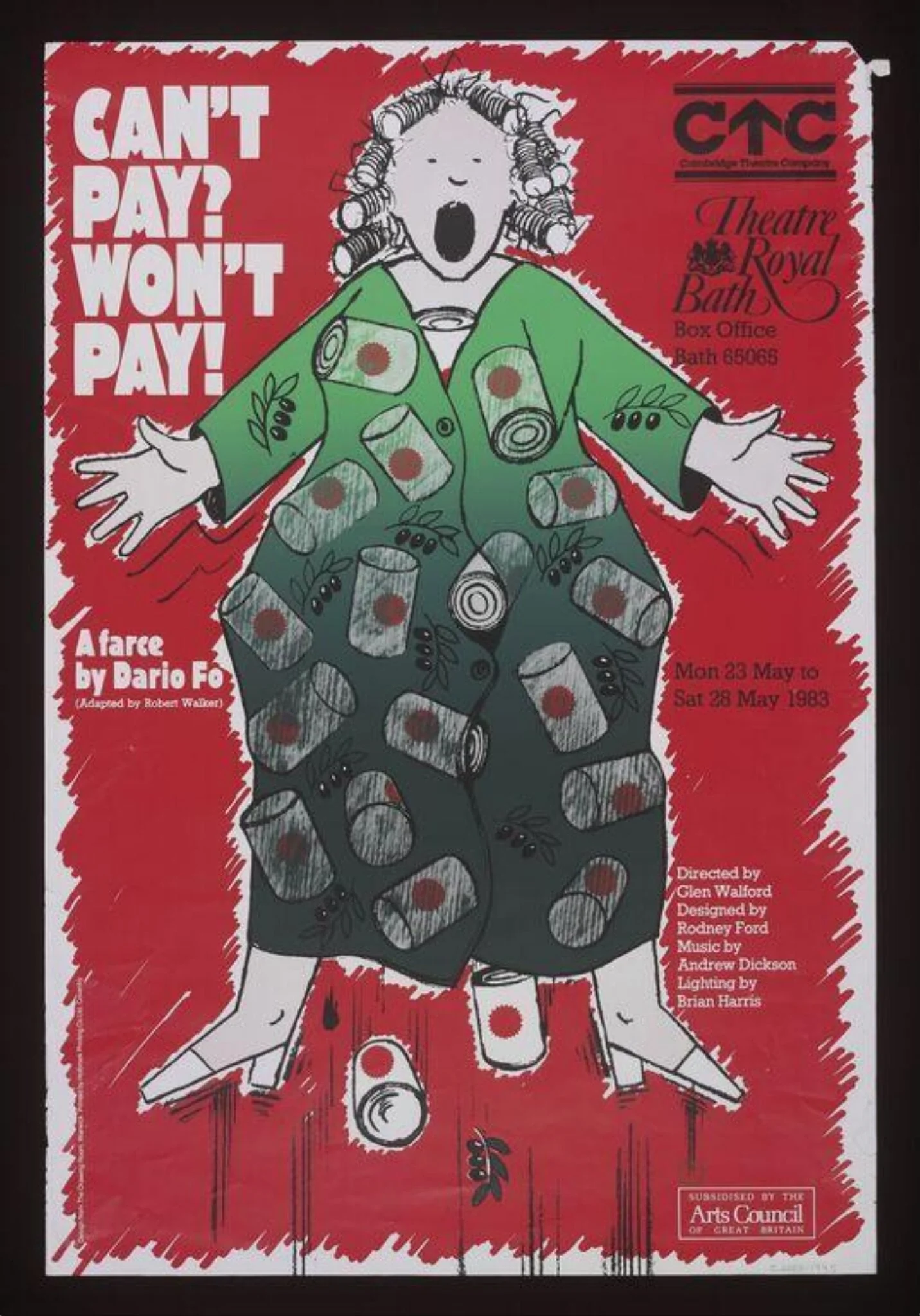 Theatre Royal Bath poster, by The Drawing Room, 1983